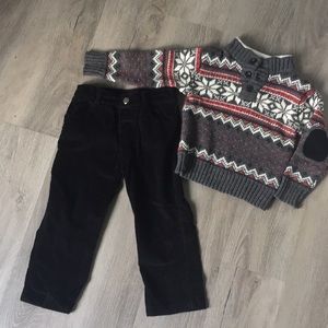 Little Lad sweater and corduroy set!